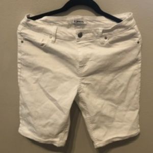 White Jean Shorts